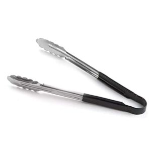 Sms Homeware Utility Tong for Kitchen Tong for Frying Tong for Cooking Tong for Serving (Pack of 2), Black